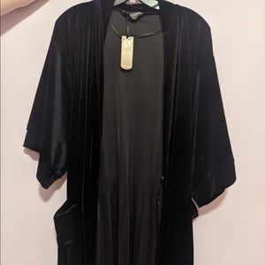 NWT Primark Black Velvet Robe #NWT